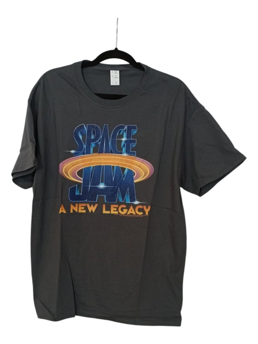 Space Jam A New Legacy Tune Squad Unisex Adult T Shirt Size Large Charcoal Logo